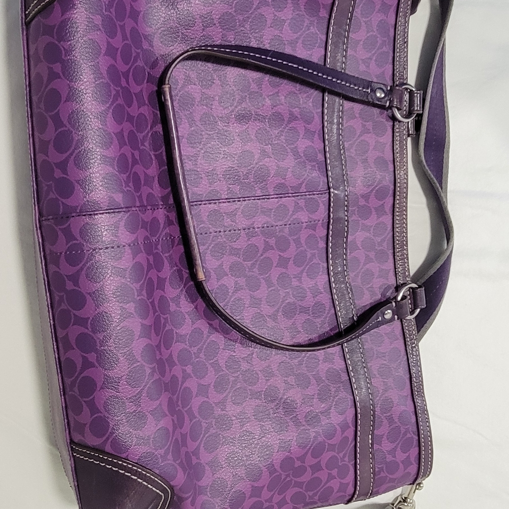 Coach Purple Coated Canvas Multi-Function Bag - Picture 2 of 9